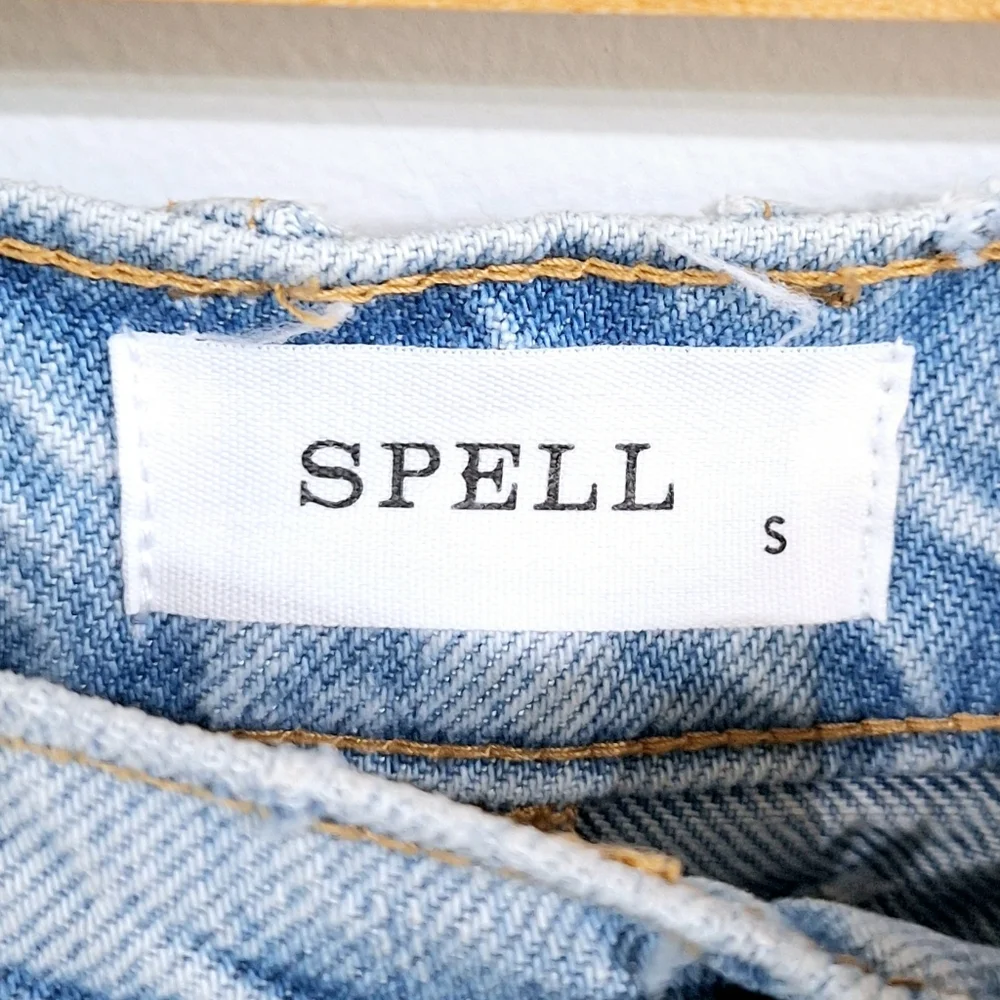 Spell + the Gypsy Eve Denim Skirt in Sun Washed Blue- Small - Picture 6 of 10